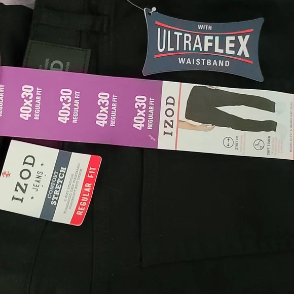 IZOD 40x30 black jeans - Picture 2 of 2